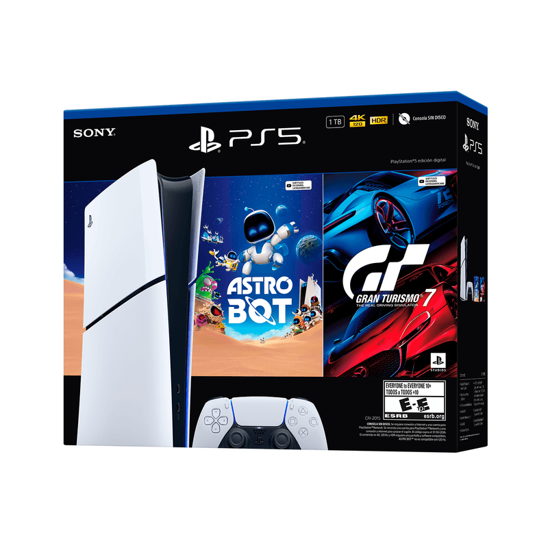 Consola PlayStation 5 Slim Digital Astro Bot y Gran Turismo Bundle Consola PlayStation 5 Slim Digital Astro Bot y Gran Turismo Bundle